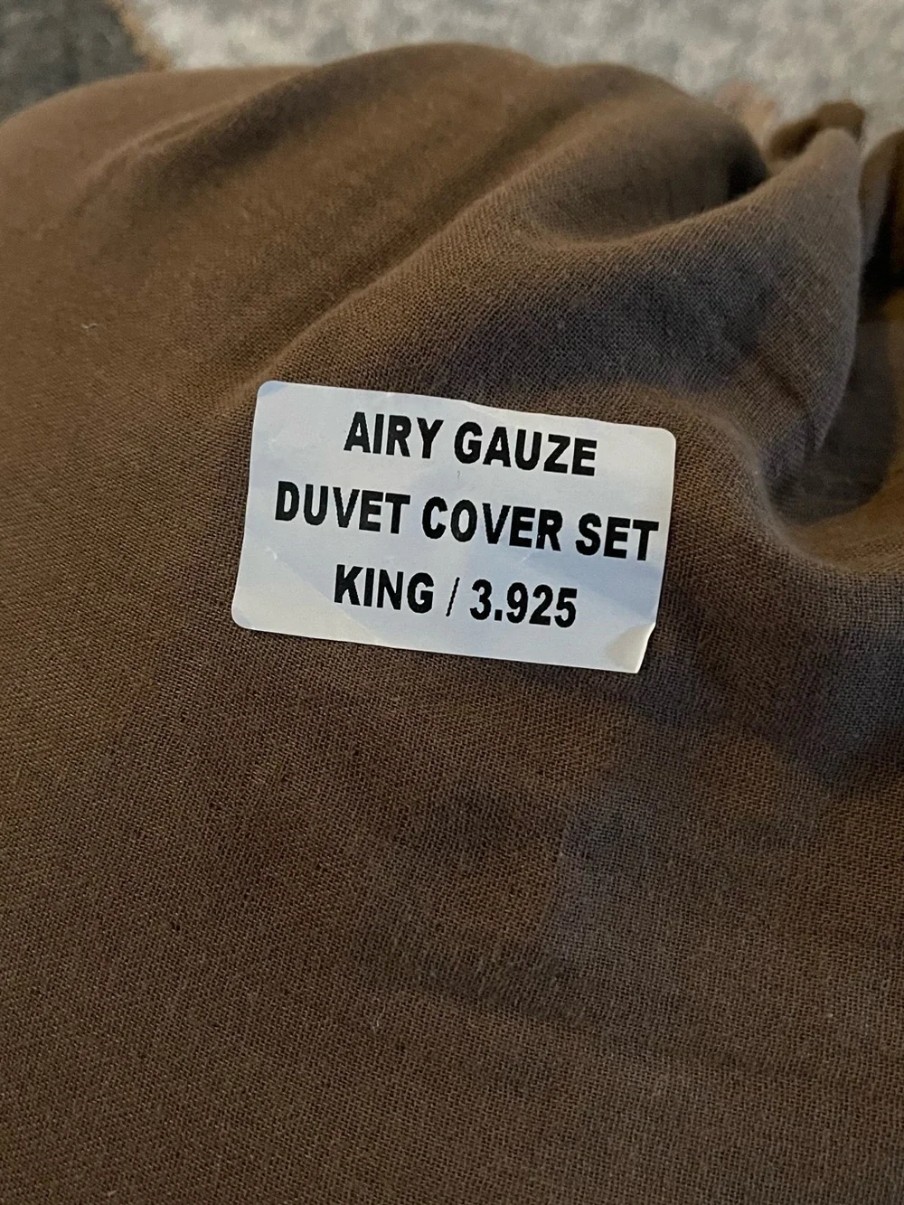 NWT Quince Organic Cotton Gauze Duvet Cover Set, King/Cal King (Espresso)